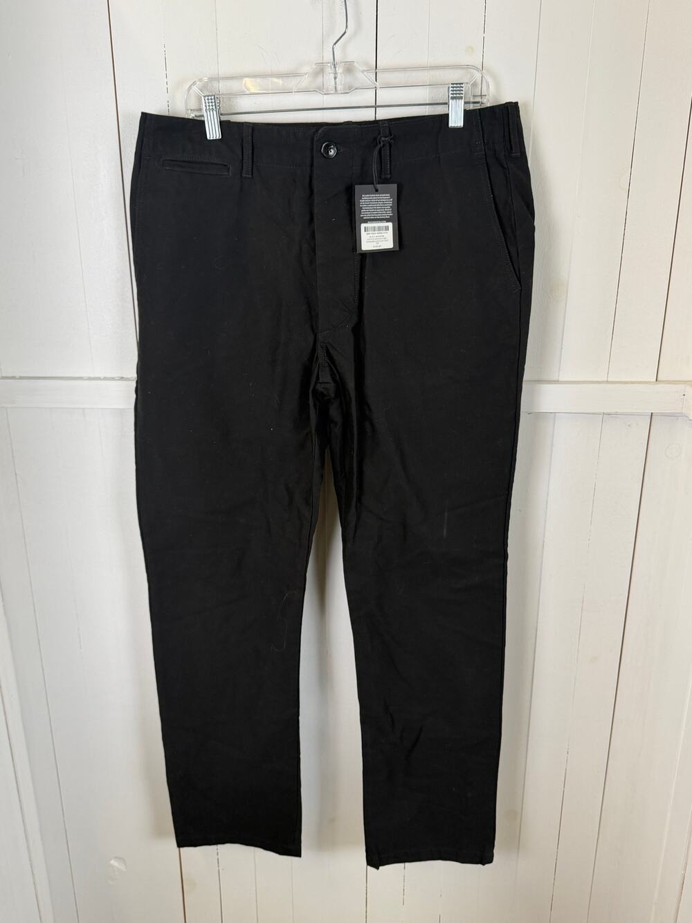 Buck Mason Black Cotton Dress Pants Size 34x32 NWT